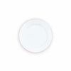 Enamelware Splatter Flat Salad Plate | Pink Rim